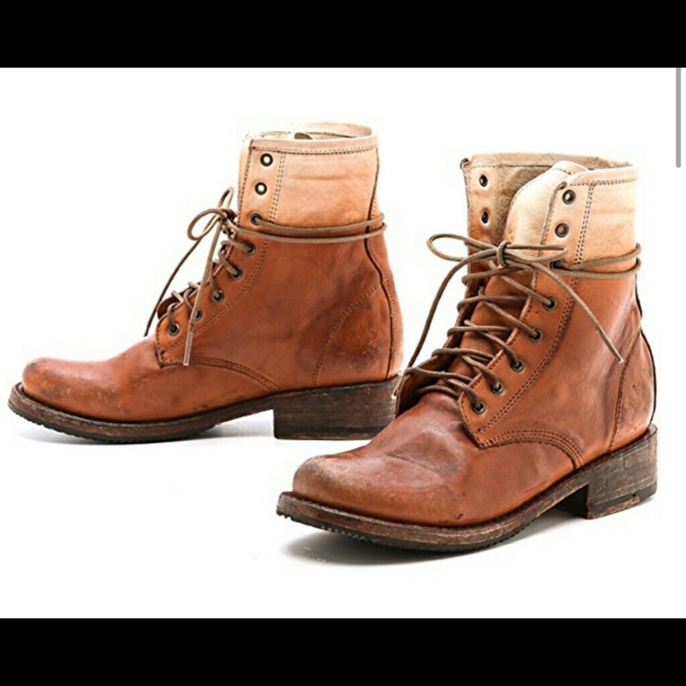 Freebird Dip Dye Brown Combat Boots